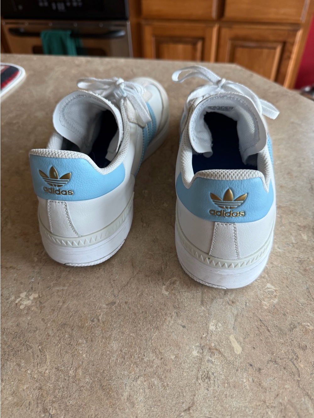 Adidas Samba RM Mens Sneakers in White and Light Blue - Picture 5 of 6